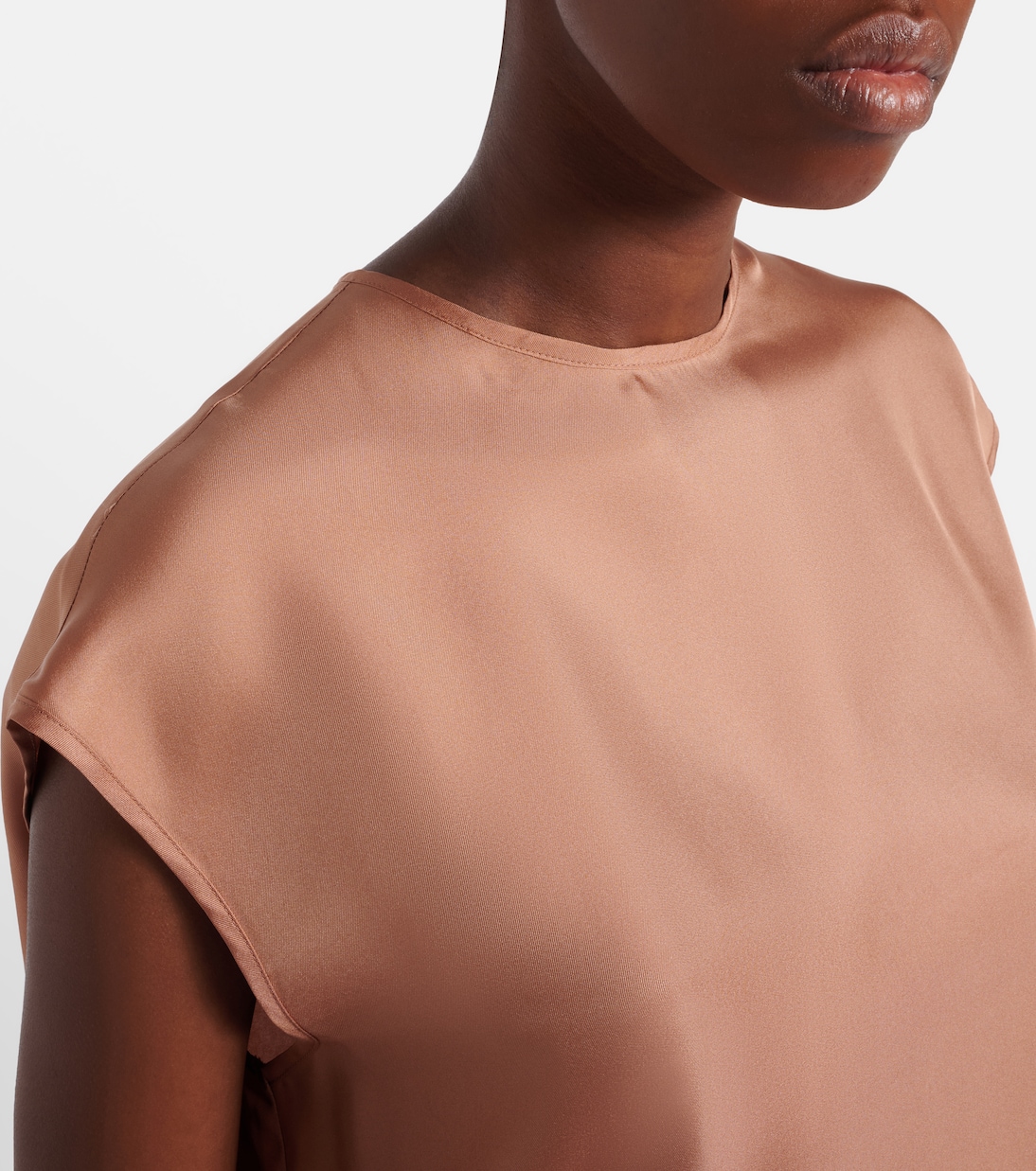 Dasha silk twill top | Asceno