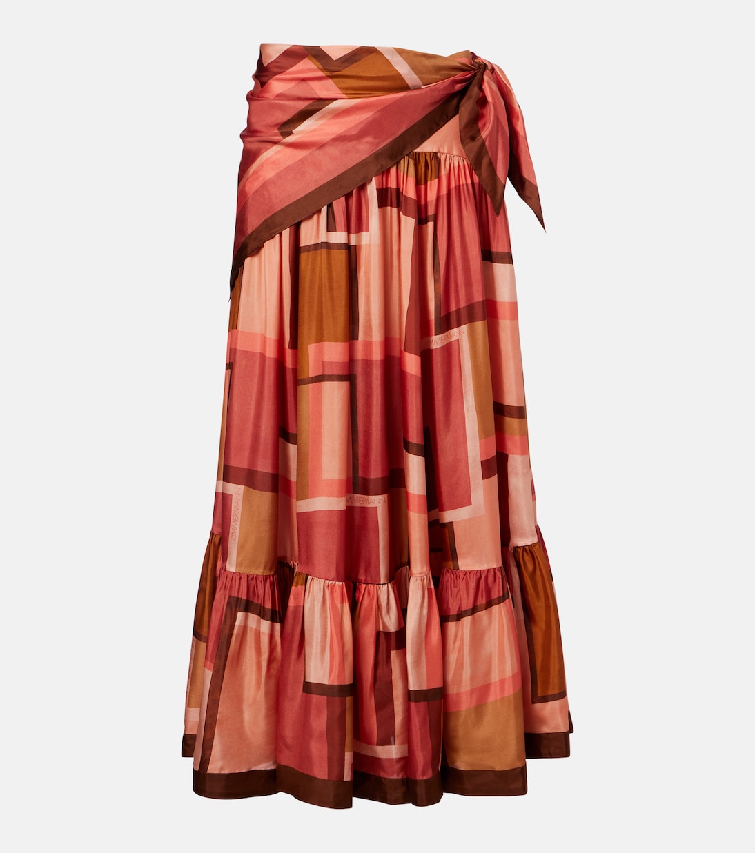Como printed silk maxi skirt | Zimmermann