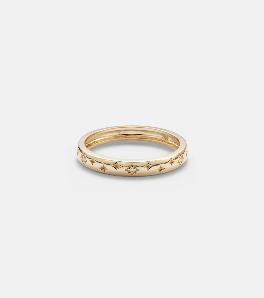 Northern Star 14kt gold ring with diamonds | Stone and Strand