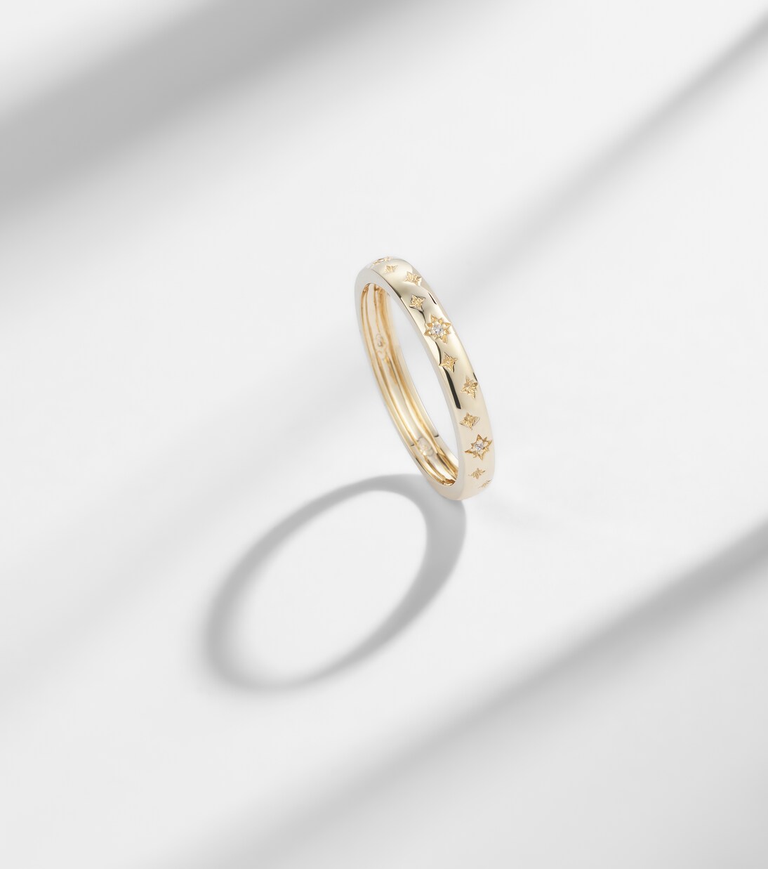 Northern Star 14kt gold ring with diamonds | Stone and Strand