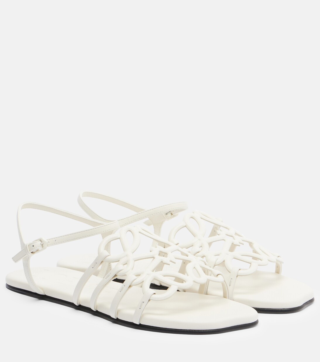 Sandales Paula's Ibiza Petal Anagram en cuir | Loewe