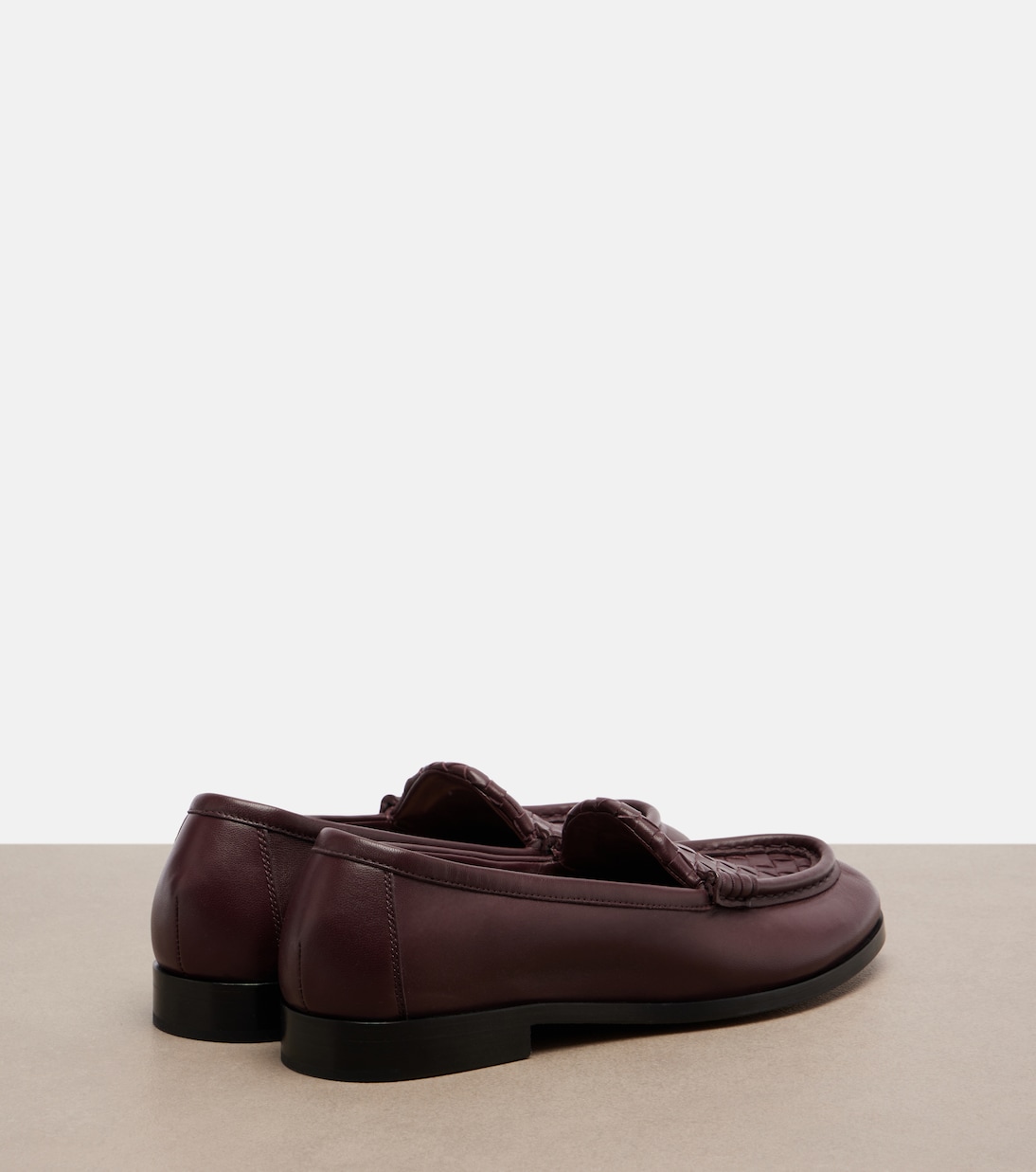 Silenzio Intrecciato leather loafers | Bottega Veneta