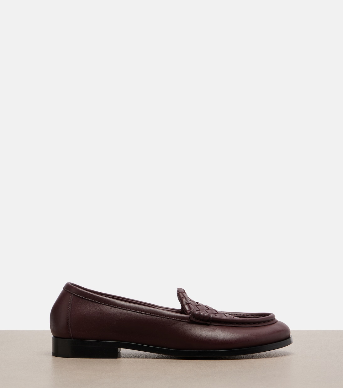 Silenzio Intrecciato leather loafers | Bottega Veneta