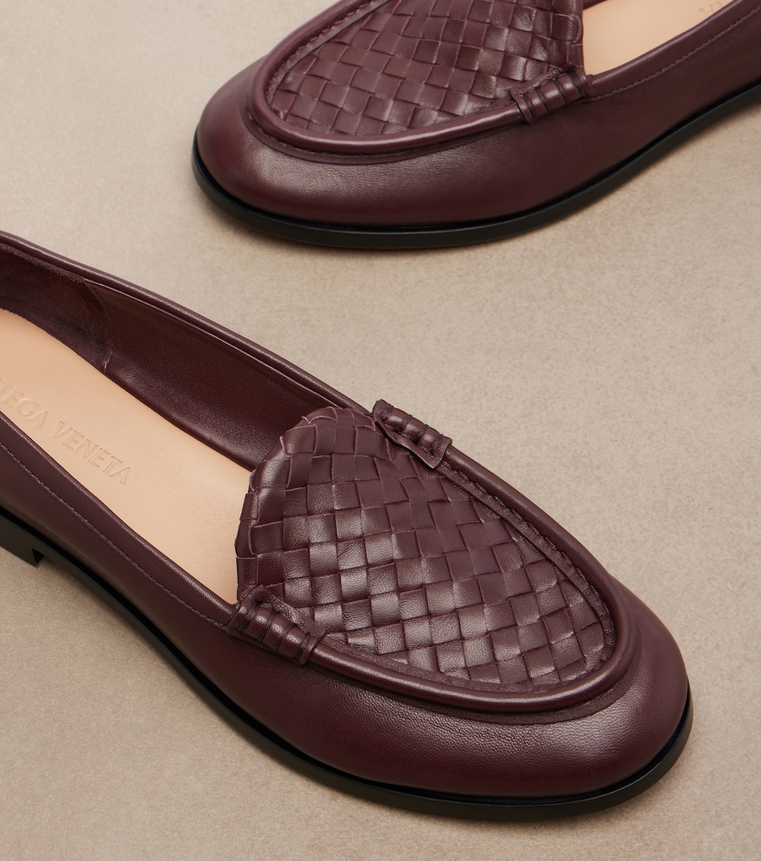 Silenzio Intrecciato leather loafers | Bottega Veneta