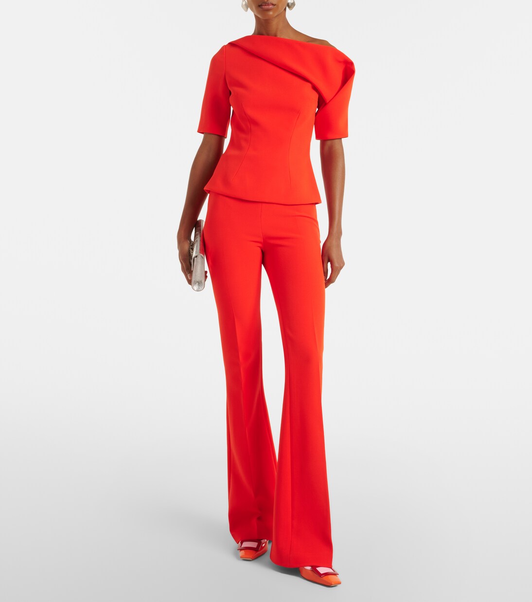 Alexa crêpe flared pants | Safiyaa