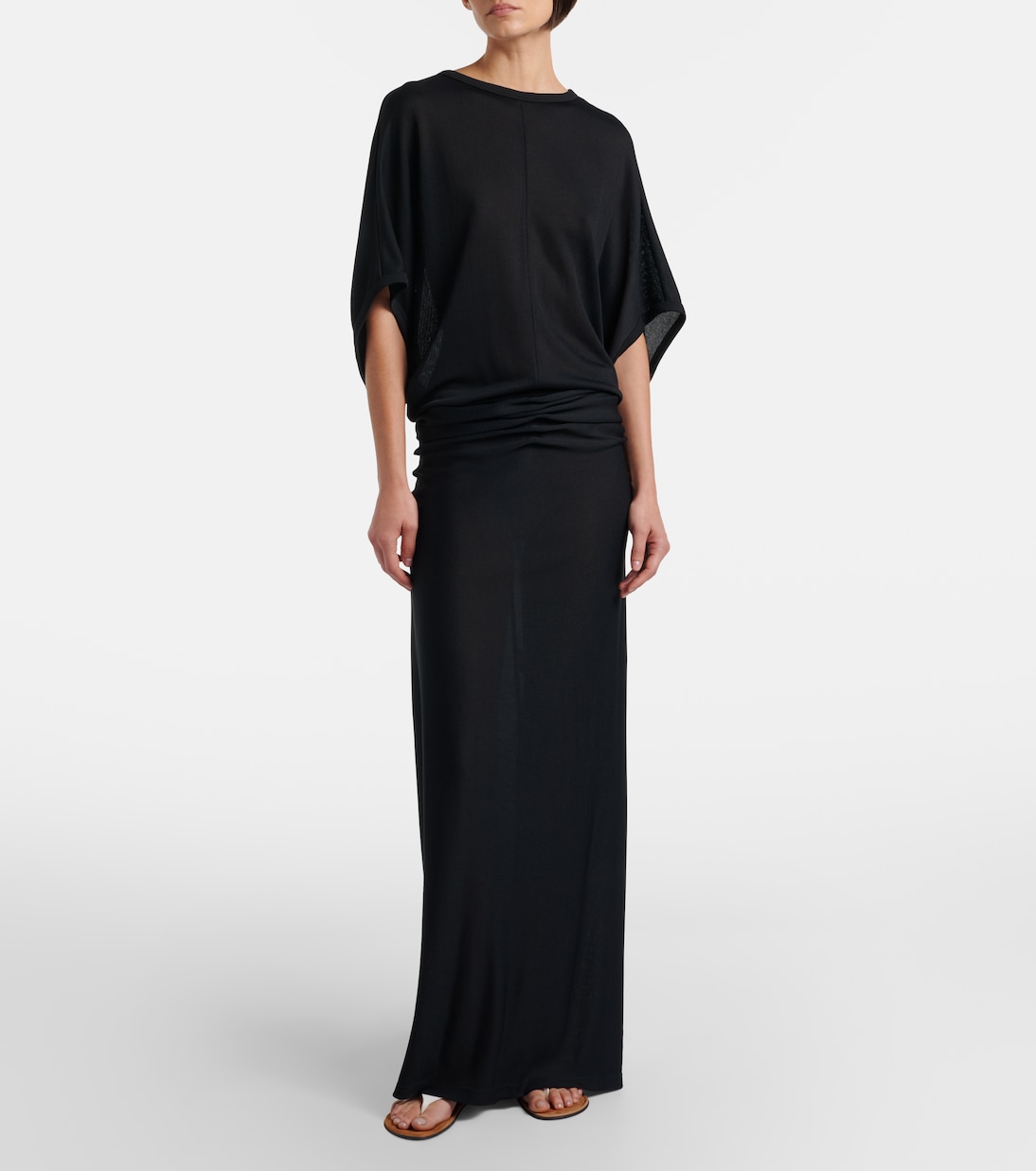 Delyra ruched jersey gown | The Row