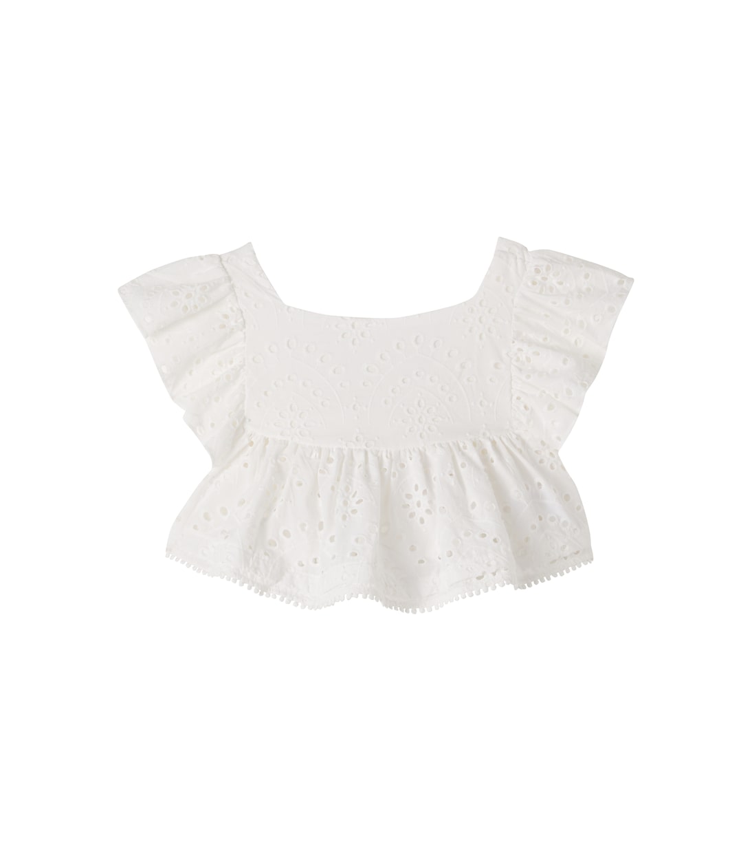Cycas broderie anglaise cotton top | Poupette St Barth Kids