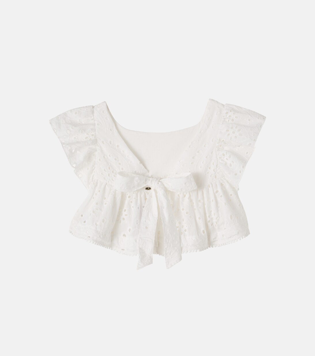 Cycas broderie anglaise cotton top | Poupette St Barth Kids