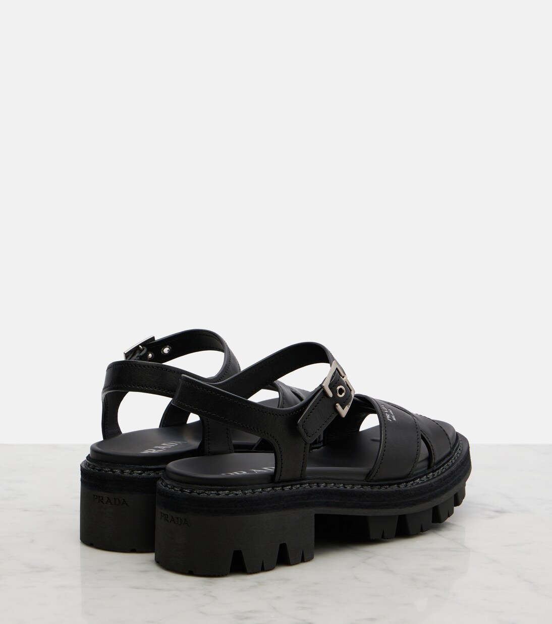 Sandalen aus Leder | Prada