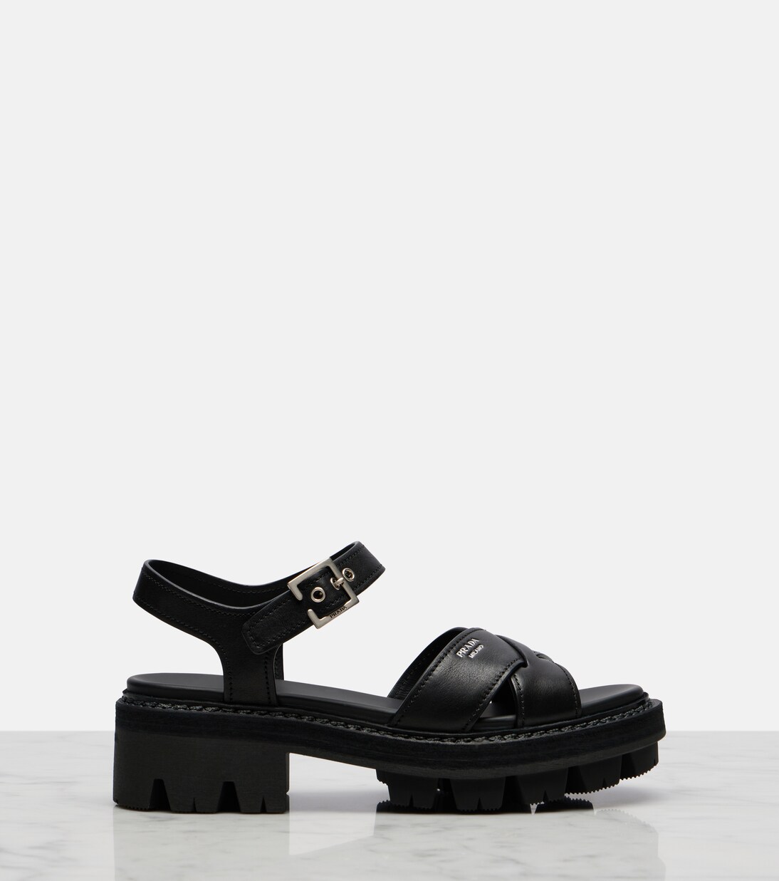 Sandalen aus Leder | Prada