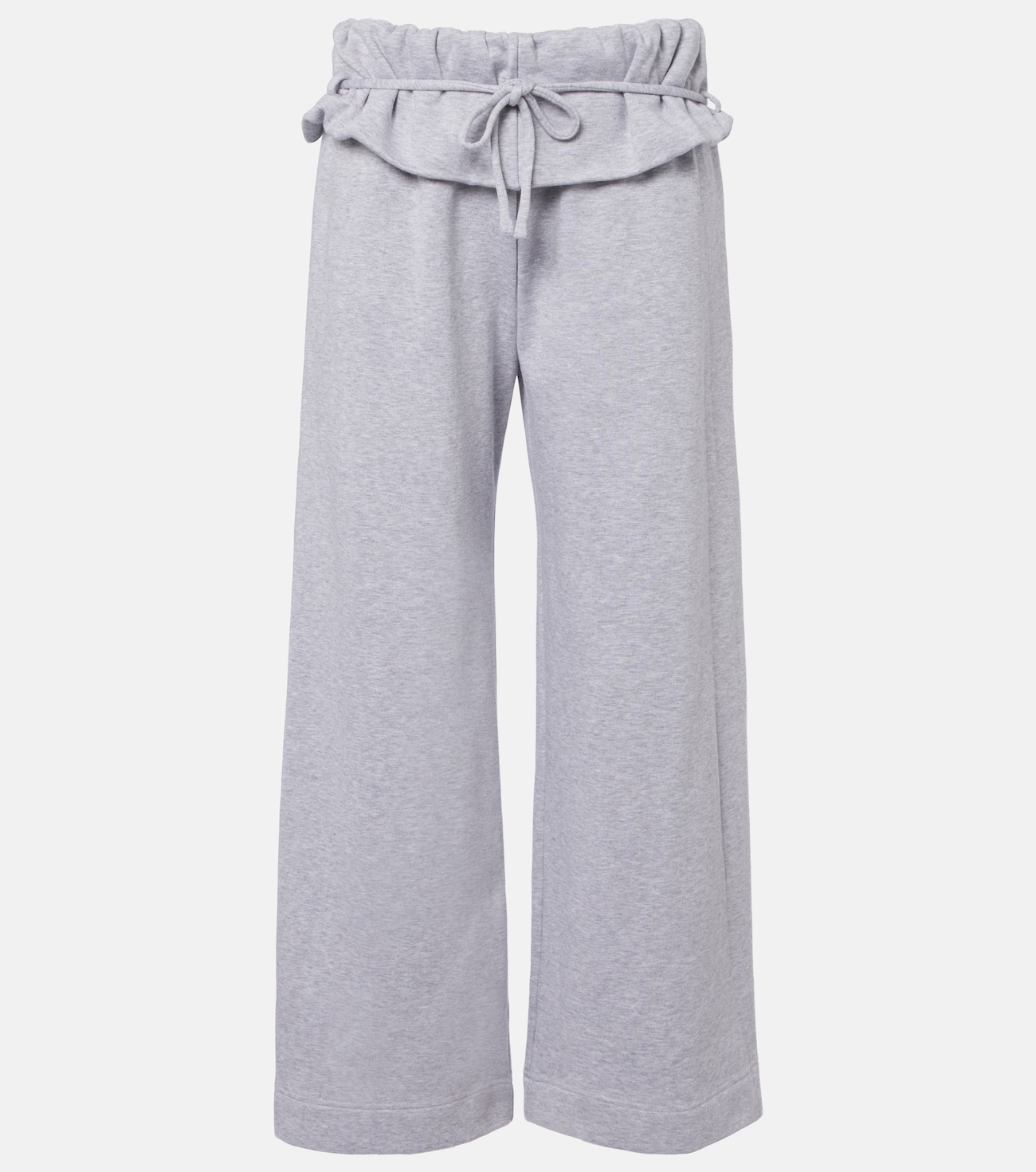 Ruffled cotton-blend sweatpants