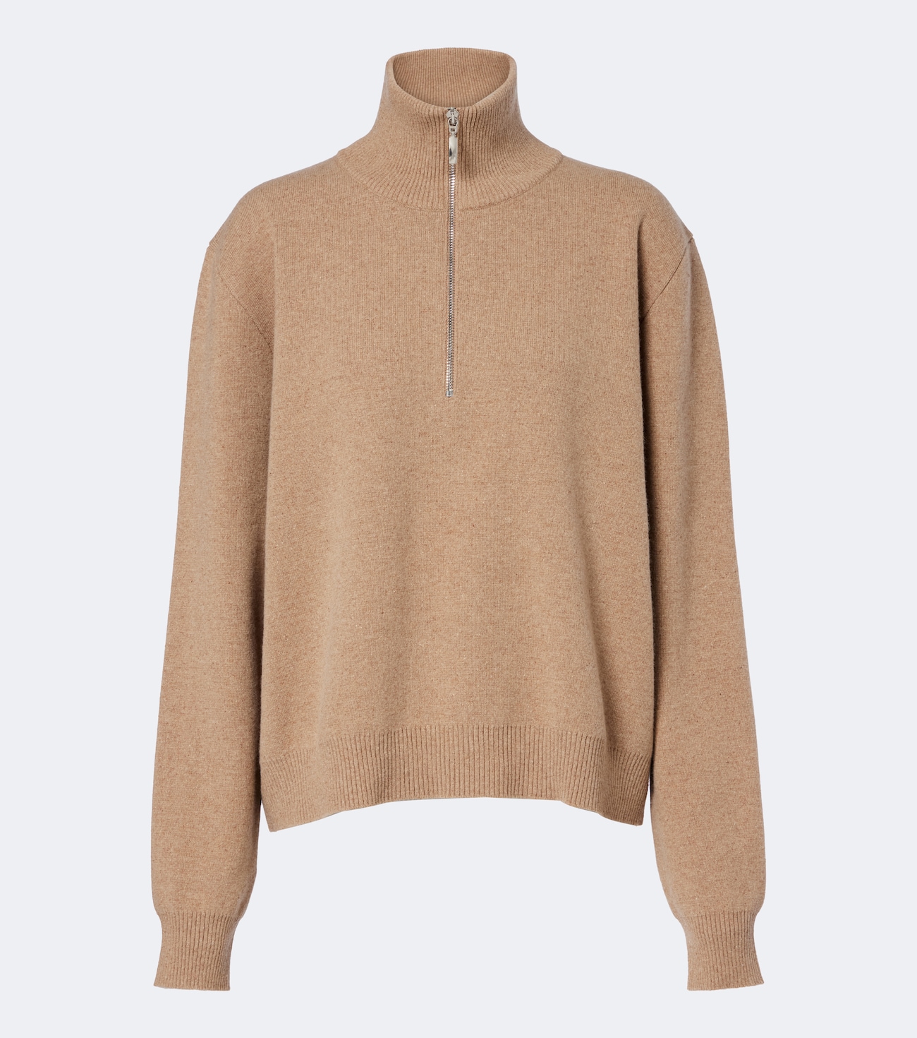 Wool-blend half-zip sweater