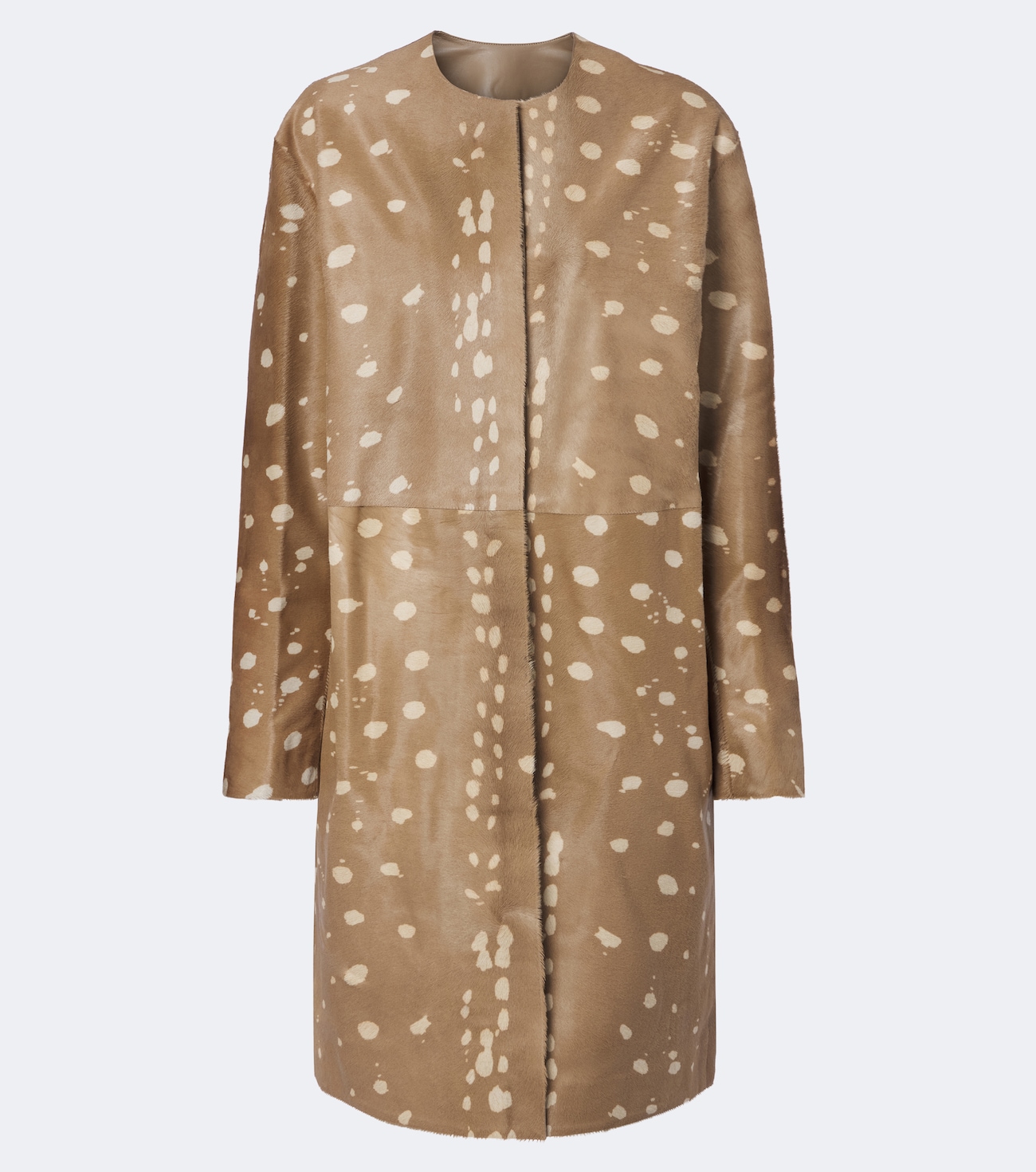 Liza printed calf hair coat
