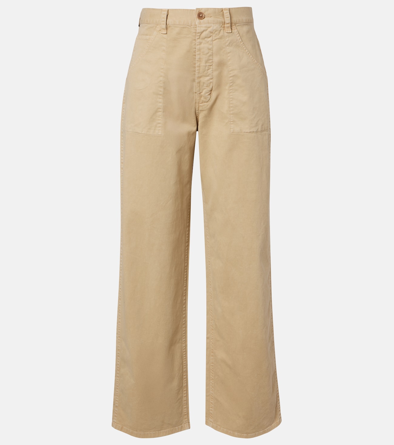 Whitney cotton wide-leg pants