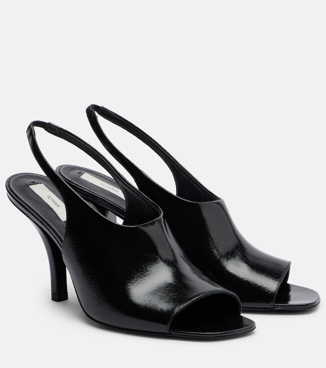 Leather slingback sandals