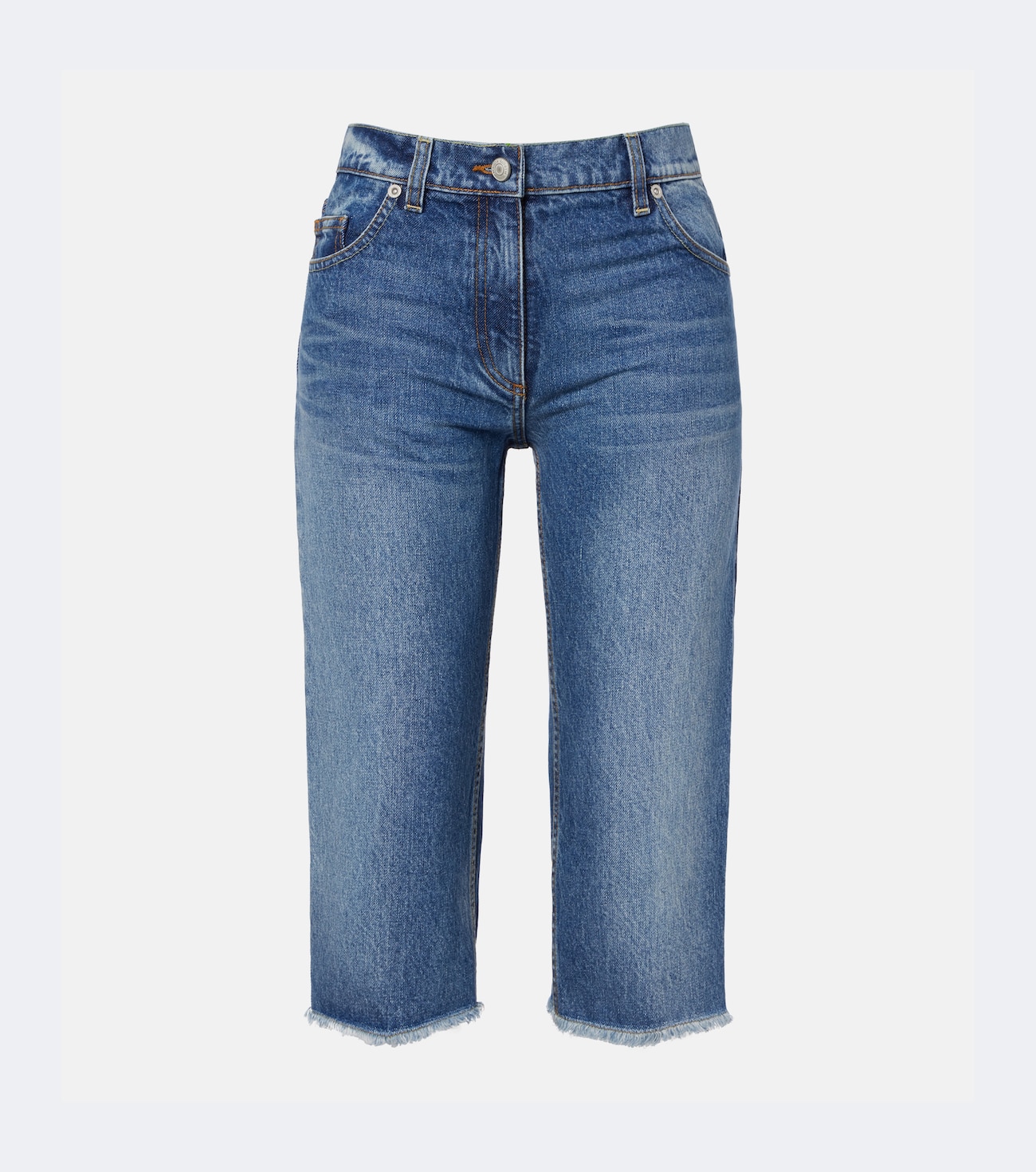 Faded capri jeans