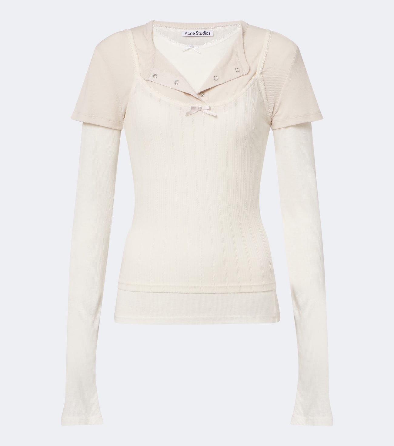 Layered jersey top
