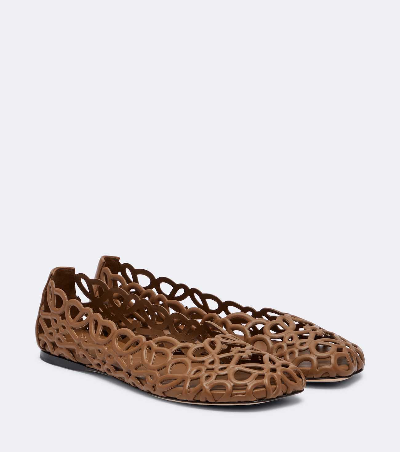 Petal Anagram leather ballet flats