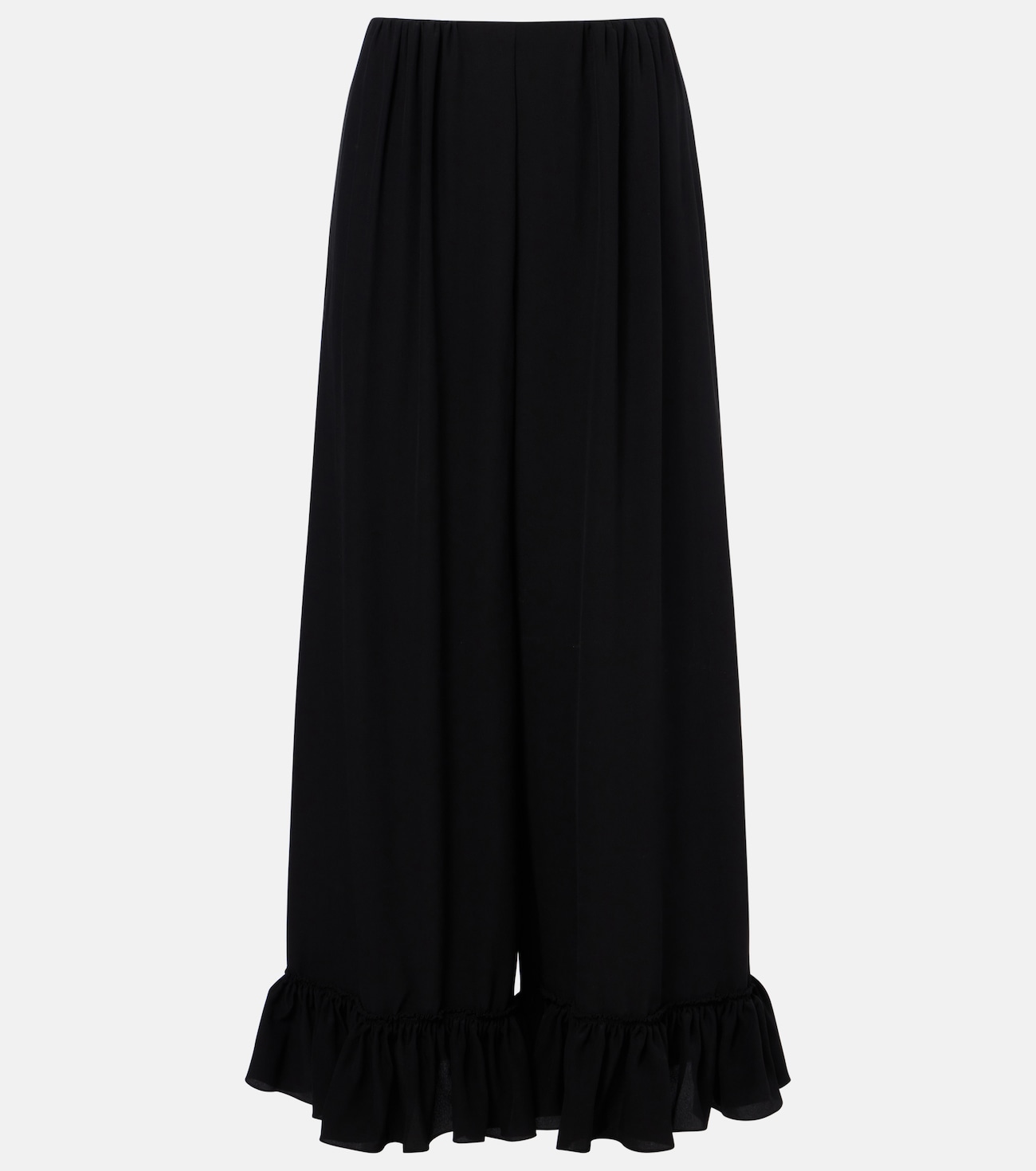 Silk crêpe de chine wide-leg pants
