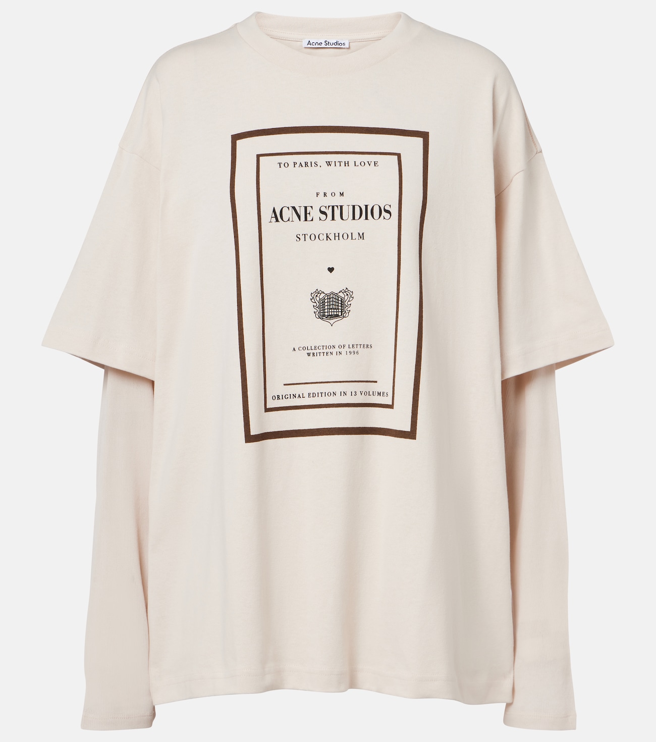 Layered logo cotton jersey T-shirt