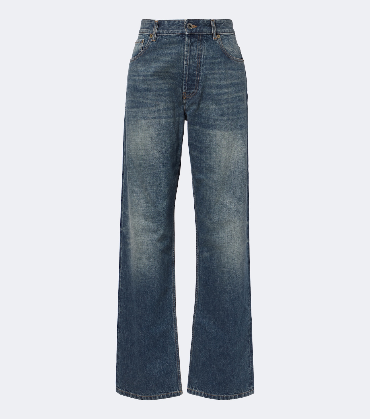 Faded wide-leg jeans