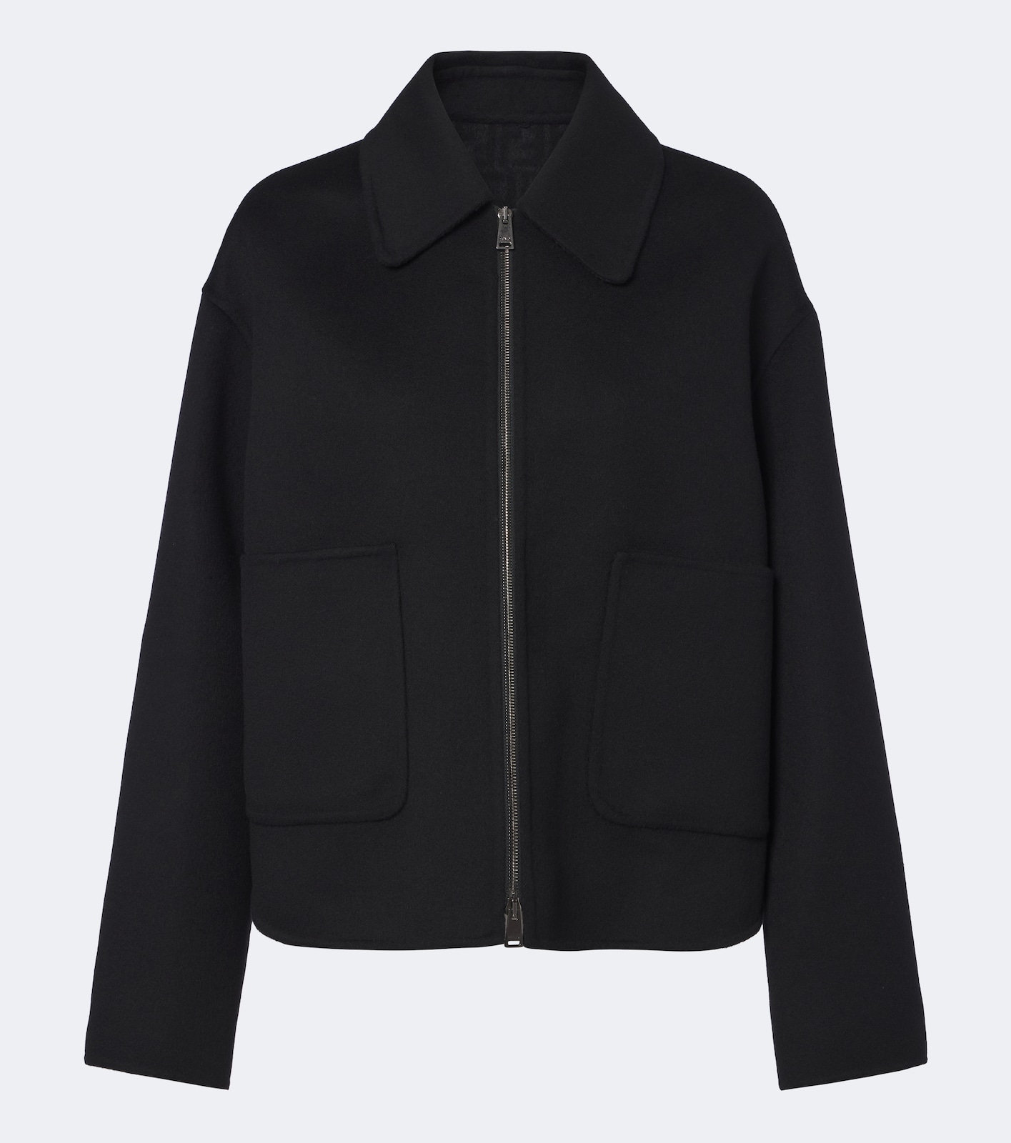 Wool and silk blouson jacket