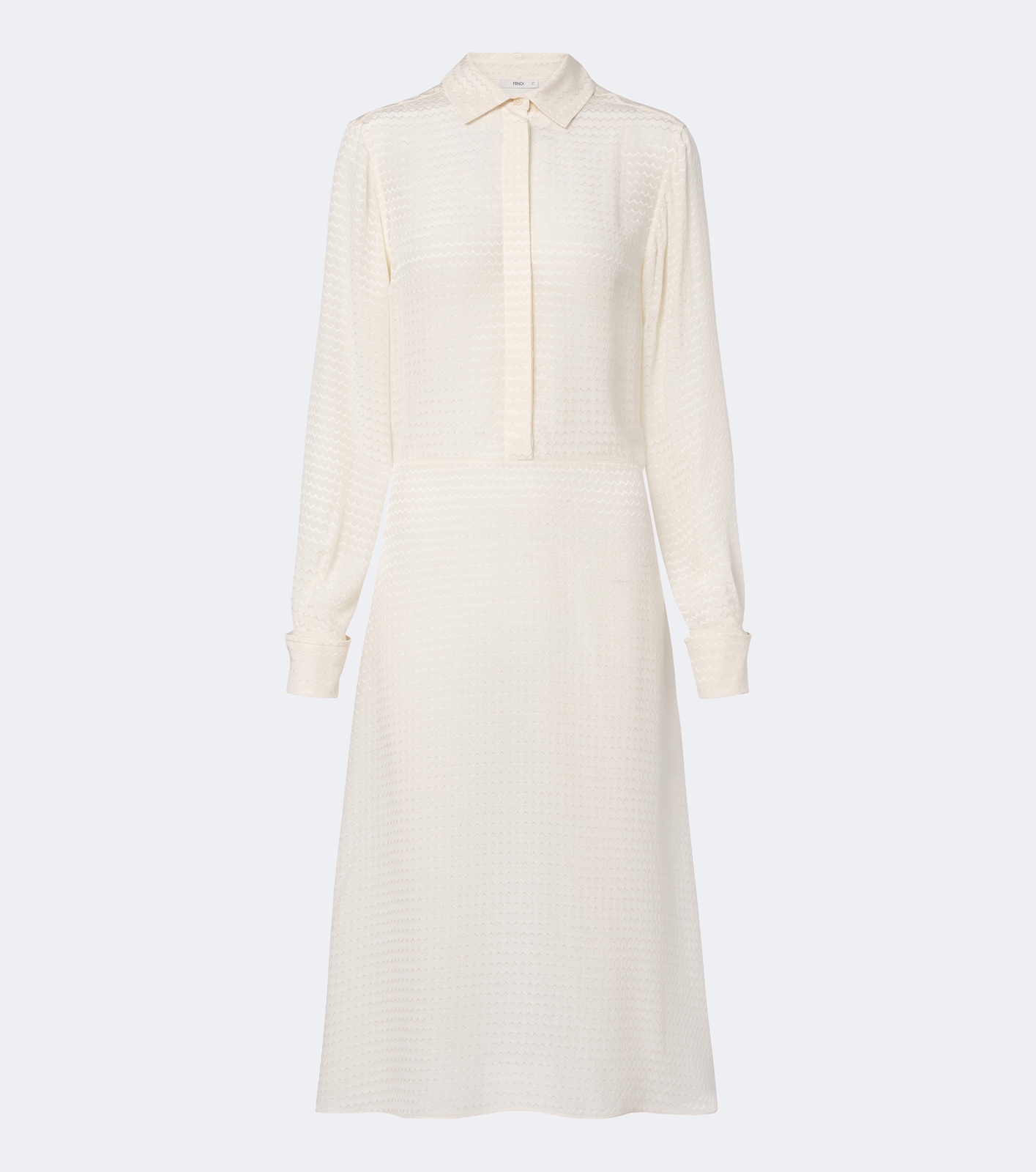 Chevron jacquard silk midi dress
