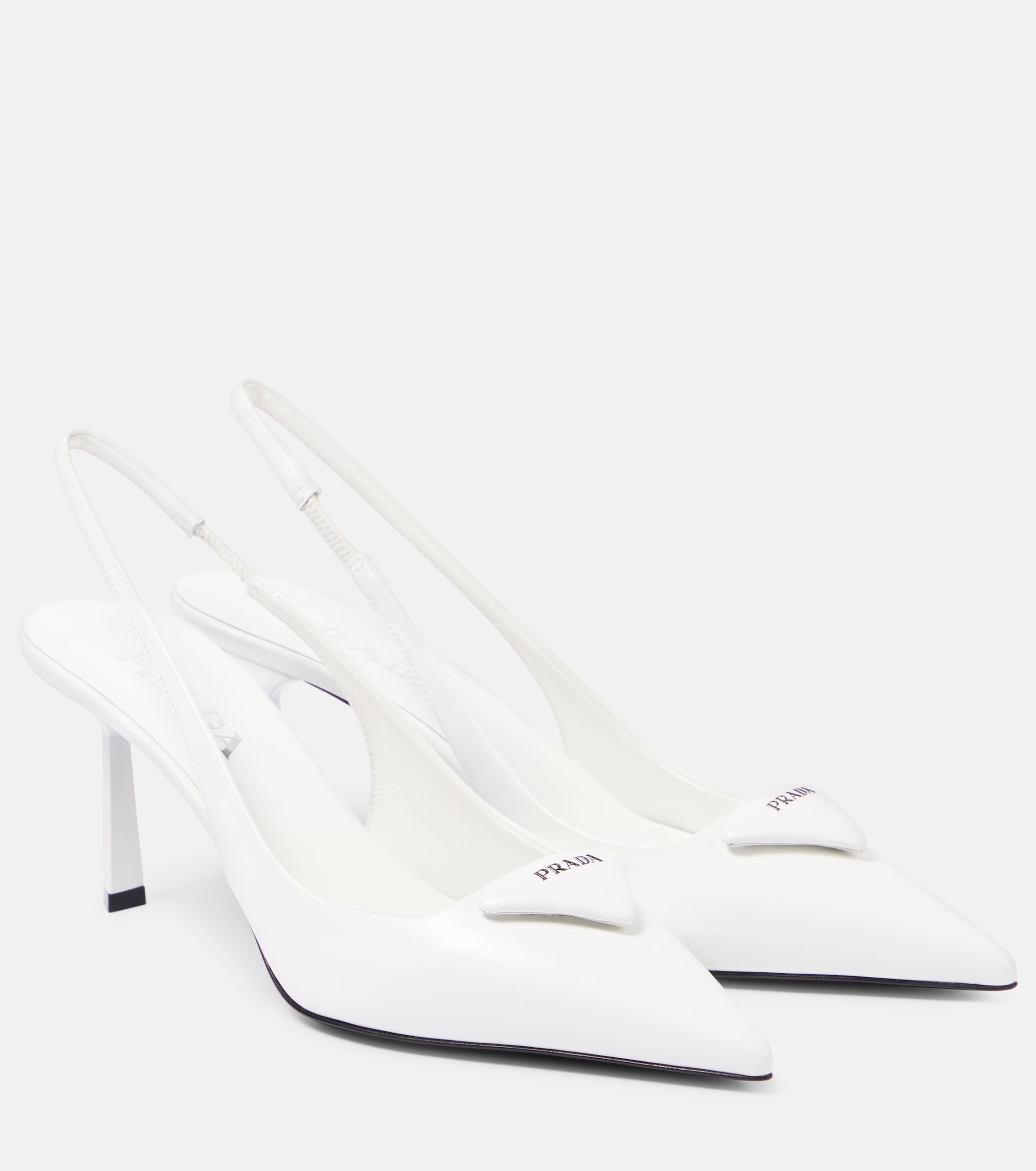 Prada Leather Bridal slingback pumps