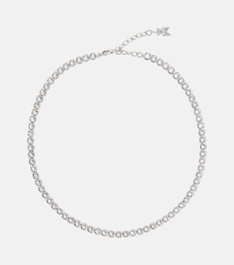 Collar tenis adornado con cristales | Amina Muaddi