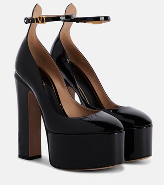 Tan-Go 155 leather platform pumps | Valentino Garavani