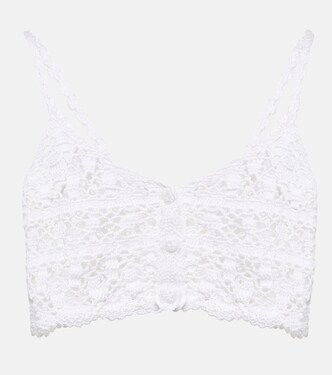 Cropped-Top Bianca aus Häkelstrick | Anna Kosturova