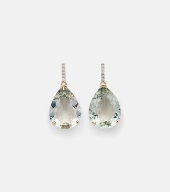 Boucles d’oreilles en or 14 ct, diamants et améthystes | Mateo