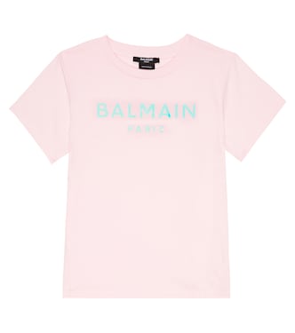 Logo cotton jersey T-shirt | Balmain Kids