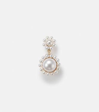 Deux Jeanne 14kt yellow gold single earring with pearls | Sophie Bille Brahe
