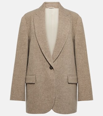 Single-breasted yak wool blazer | Brunello Cucinelli