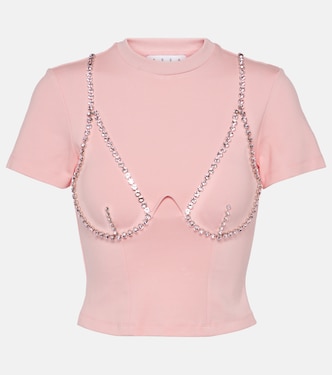 Embellished jersey T-shirt | Area