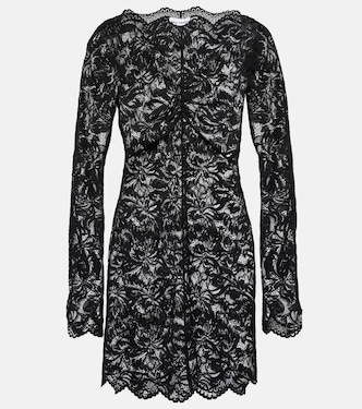 Floral off-shoulder lace minidress  | Rabanne