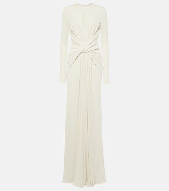 Gathered cutout jersey gown  | Elie Saab