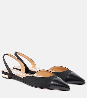 Slingback-Ballerinas mit Leder | Aquazzura