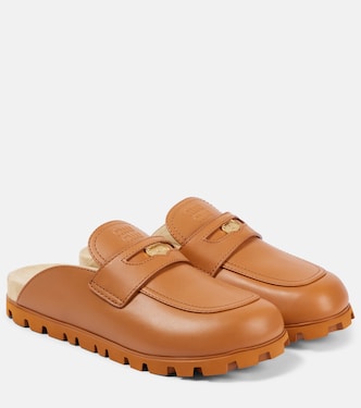 Slippers aus Leder | Miu Miu