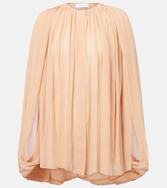 Draped silk chiffon blouse | Stella McCartney