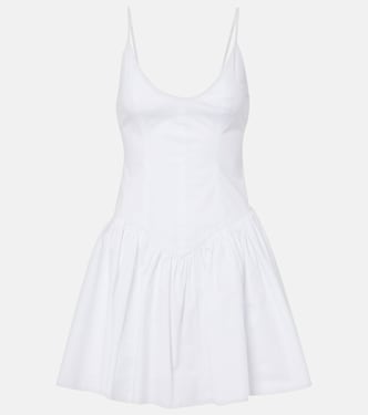 Phare ruched cotton poplin minidress | Staud