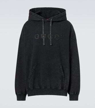 Logo cotton jersey hoodie | Gucci