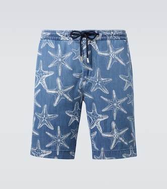 Printed denim Bermuda shorts | Vilebrequin