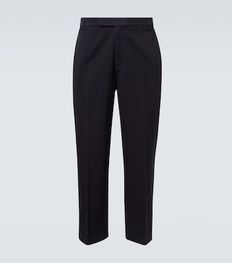 Cotton twill straight pants | Thom Browne