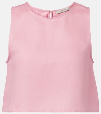 Kobe linen crop top | Asceno