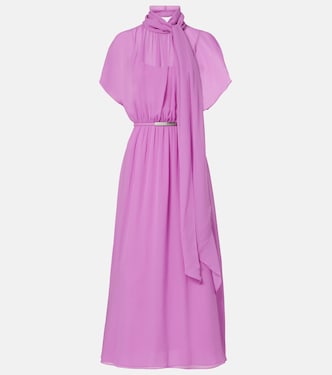 Pineta silk georgette maxi dress | Max Mara