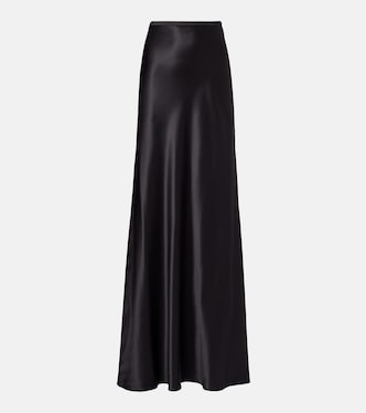 Pleated silk maxi skirt | Saint Laurent