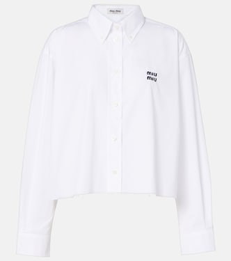 Cotton poplin shirt | Miu Miu