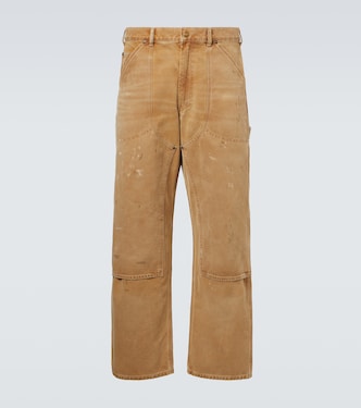 Distressed cotton canvas straight pants | Polo Ralph Lauren